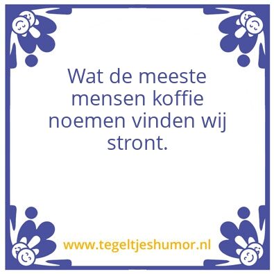 Tegeltje: Koffie