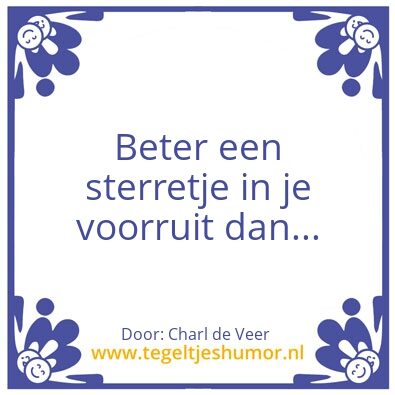 Tegeltje: Sterretjes kijken