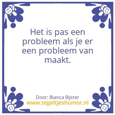 Tegeltje: Probleem