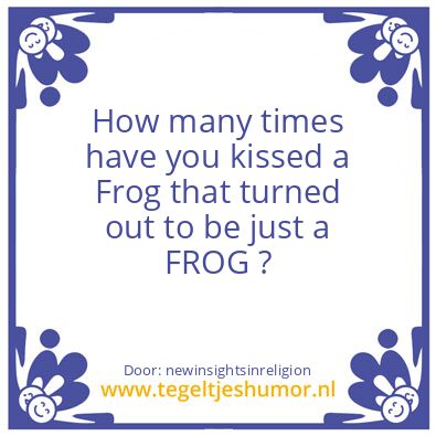 Tegeltje: frog