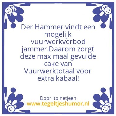 Tegeltje: Vuurwerktotaal