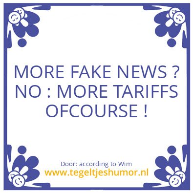 Tegeltje: MORE FAKE NEWS ?