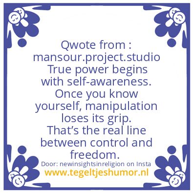 Tegeltje: True Power.