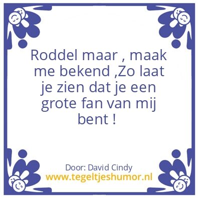 Tegeltje: Hahaha