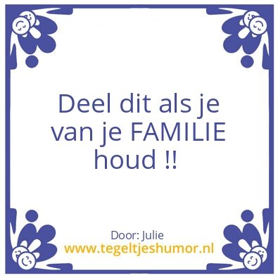 Tegeltje: FAMILIE