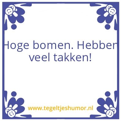 Tegeltje: Bomen