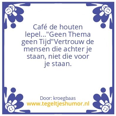 Tegeltje: houten lepel