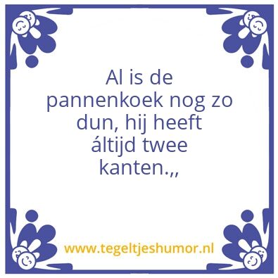 Tegeltje: Pannekoek