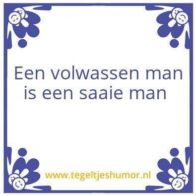 Tegeltje: Volwassen