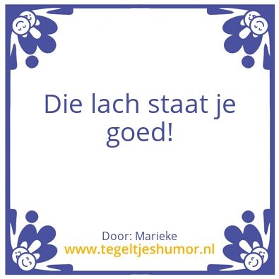 Tegeltje: Lach