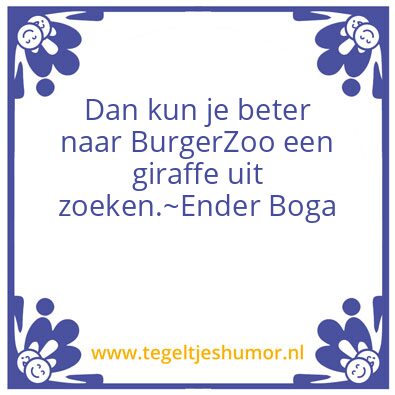 Tegeltje: Giraffe