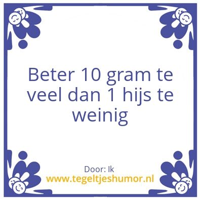 Tegeltje: Hijs