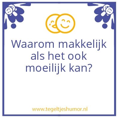 Tegeltje: Vrouwenlogica