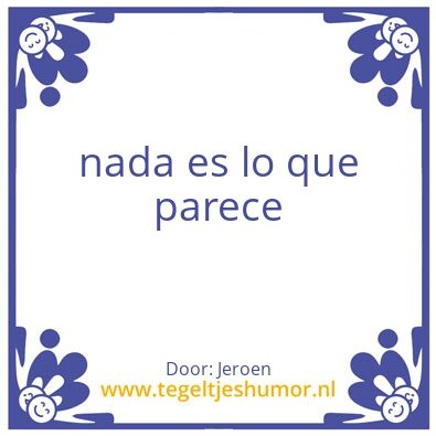 Tegeltje: …