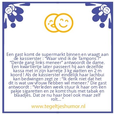 Tegeltje: Tampons