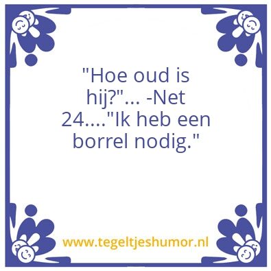Tegeltje: Borrel