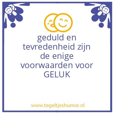 Tegeltje: geluk
