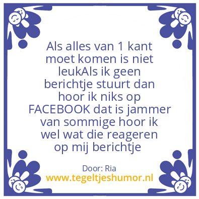 Tegeltje: Zo jammer