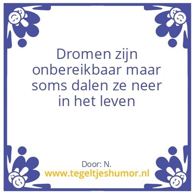 Tegeltje: Dromen