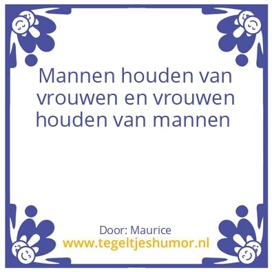 Tegeltje: Man en vrouw