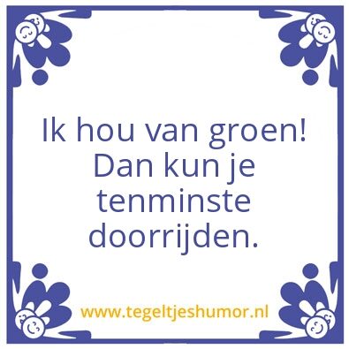 Tegeltje: Groen