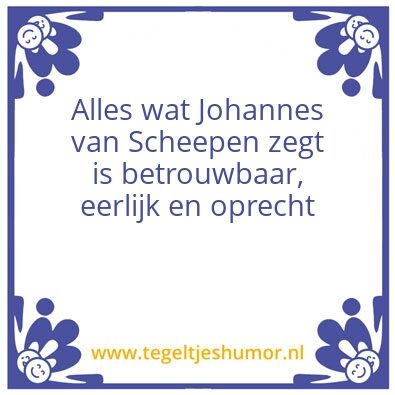 Tegeltje: Hans