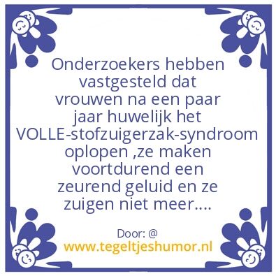 Tegeltje: leuk