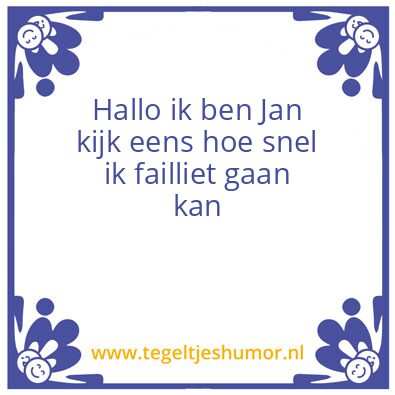 Tegeltje: Jantje 1