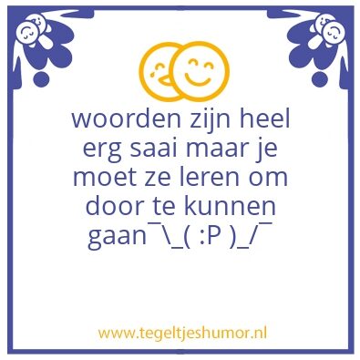 Tegeltje: Nederlands