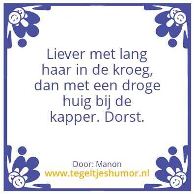 Tegeltje: Droge huig