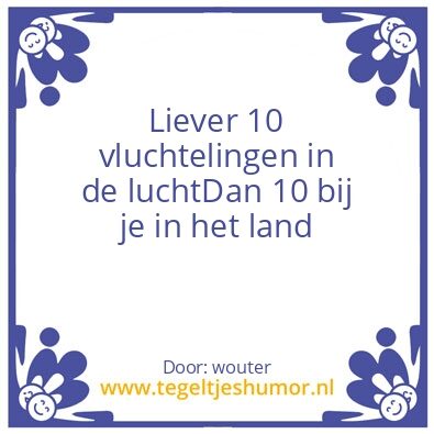 Tegeltje: vluchteling