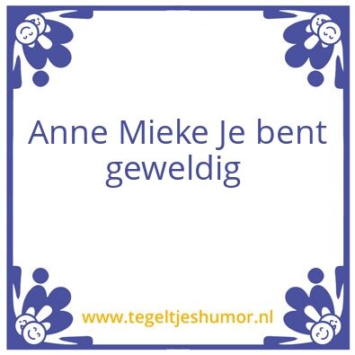 Tegeltje: 1/2a