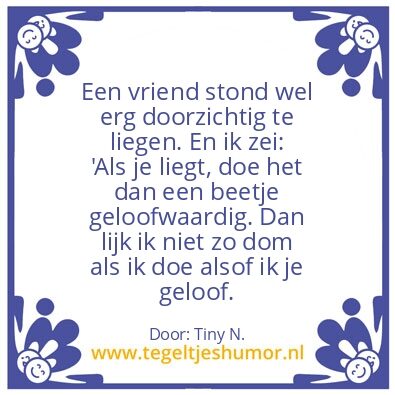 Tegeltje: de bedrieger bedrogen