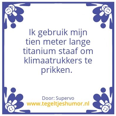 Tegeltje: Klimaat rukkers