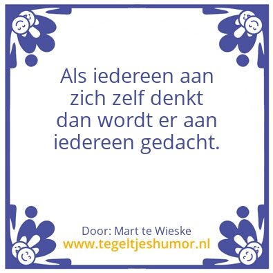 Tegeltje: Iedereen