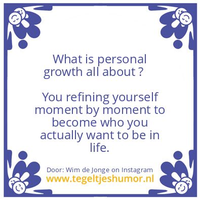 Tegeltje: personal growth
