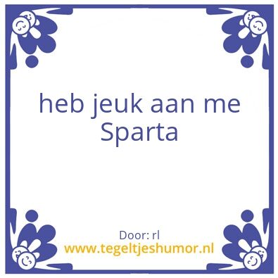 Tegeltje: sparta