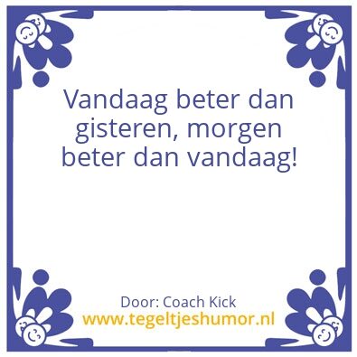 Tegeltje: Coach Kick