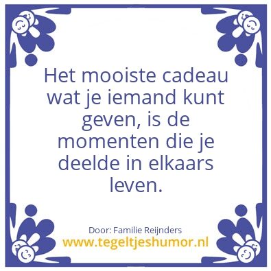 Tegeltje: Familie Reijnders
