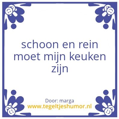 Tegeltje: keuken