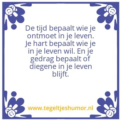 Tegeltje: komt tijd komt raad