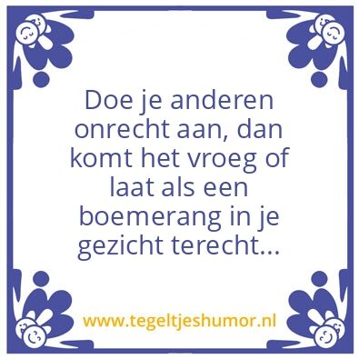 Tegeltje: onrecht