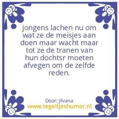 Tegeltje: jongens