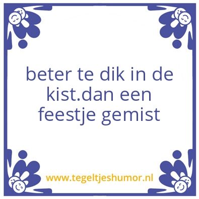 Tegeltje: feest