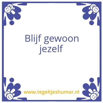 Tegeltje: Bla