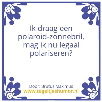 Tegeltje: Over polariseren