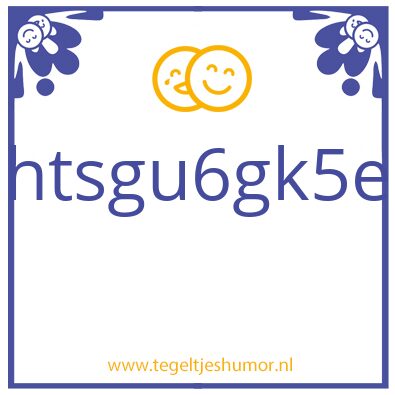 Tegeltje: beana