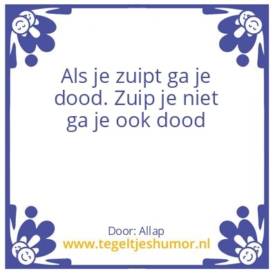 Tegeltje: Zuipen