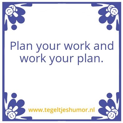 Tegeltje: Motivation for succes