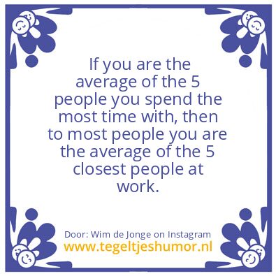 Tegeltje: the 5 people
